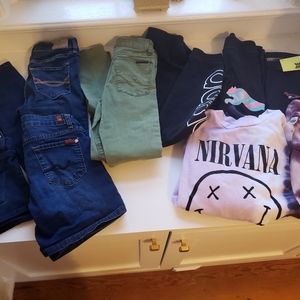 Bundle Girls Abercrombie Hudson 7 for all mankind Adidas 11 - 12 bottom and tops